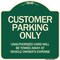 Signmission Customer Parking Unauthorized Cars Towed Away Owners Expense Alum Sign, 18" L, 18" H, G-1818-24201 A-DES-G-1818-24201 - alternate 1